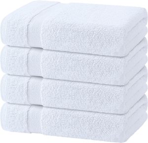 4 Pcs Luxury Bath Towels <b>Large</b> Cotton Hotel Spa Bathroom Towel with Different Colors - Product Image 1