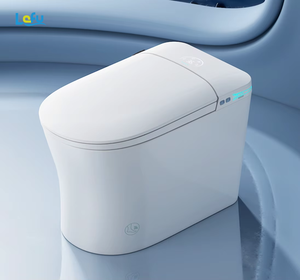 Commande vocale automatique AI Capteur de pied capacitif intelligent pour toilettes Couvercle d'économie d'eau Forme de bol allongée Comprend une télécommande - Product Image 2