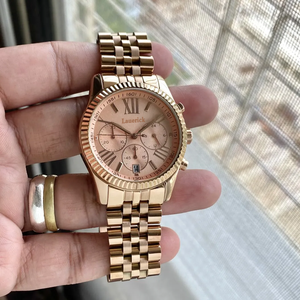 <span class=keywords><strong>Montre</strong></span> <span class=keywords><strong>Femme</strong></span> Haut de Gamme en Acier Inoxydable Or Rose 38mm 20mm, Aiguilles Lumineuses à Trois Yeux, Logo Personnalisé, <span class=keywords><strong>Étanche</strong></span> <span class=keywords><strong>100M</strong></span> - Product Image 5