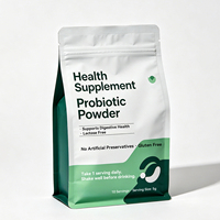 Sachet d'emballage refermable de qualité alimentaire, résistant à l'humidité, avec encoche de déchirement pour compléments alimentaires et poudres nutritionnelles