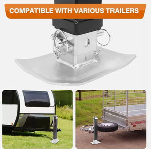 Gato <span class=keywords><strong>de</strong></span> Remolque <span class=keywords><strong>de</strong></span> 8000 lb y 15 Pulgadas, Gato <span class=keywords><strong>de</strong></span> Lengüeta <span class=keywords><strong>de</strong></span> Remolque Cuadrado <span class=keywords><strong>de</strong></span> Alta Resistencia Soldado, con Pata Ajustable para Levantar Remolques y Autocaravanas - Product Image 3