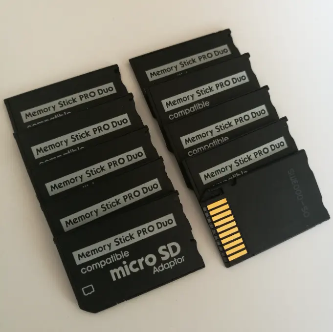 Micro SD TF ke MS Memory Stick Pro Duo Card, konverter adaptor untuk PSP