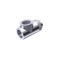 Bykski CC-TE3DTSO-X-V2 Connecteur rotatif à trois voies en T à filetage externe G1/4 pour refroidissement liquide