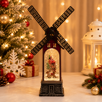 Neue Umweltfreundliche Weihnachts-Wasserlaterne mit LED-Lichtern, Spieluhr und Schneekugel für Feiertagsdekoration
