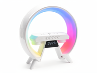Enceinte Bluetooth 5.3 RGB avec station de charge sans fil, audio multifonctionnel de bureau avec lumière LED pour la maison et le bureau