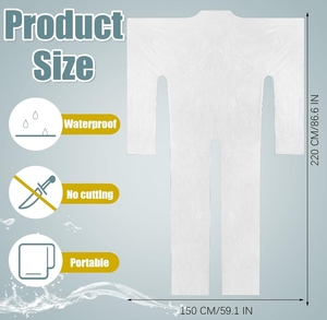 Feuille de plastique jetable épaisse pour enveloppement corporel, 47 x 82 pouces, pour <span class=keywords><strong>couverture</strong></span> de sauna et sac de sauna <span class=keywords><strong>infrarouge</strong></span> <span class=keywords><strong>lointain</strong></span> - Product Image 3