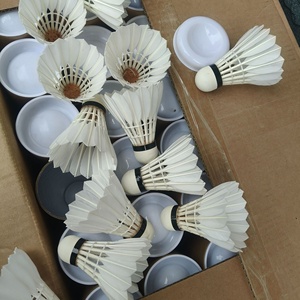 Volant de <span class=keywords><strong>badminton</strong></span> en plumes d'oie durable, 3 couches de liège, pour compétition, vitesse et durabilité - Product Image 5