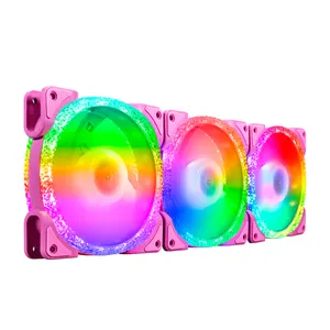 RGB case fan Factory Price remote control computer case Ventilador CPU Radiator 12CM Fans