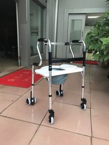 Mobile Bedside Four Silent <b>Lock</b> <b>Wheels</b> Mobile Bedside Commode Aid for Post-operation Recovery - Product Image 4