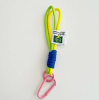 En gros : Porte-clés en corde avec mousqueton, à boucle simple, pour breloques de poupée, sangles de téléphone, jouets en peluche et anneaux de clés d'escalade