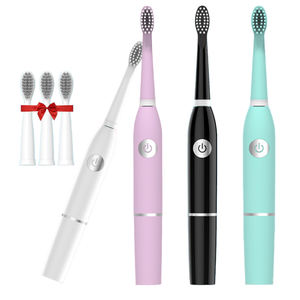 Ensemble de brosses à dents électriques pour couples en gros, alimentées par batterie, automatiques, soniques, à poils doux, blanchiment des dents, étanches, pliables pour - Product Image 1