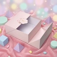 Boîte cadeau magnétique rigide rose de luxe avec estampage doré et épaisseur de 2 mm pour l'emballage de produits cosmétiques et de beauté