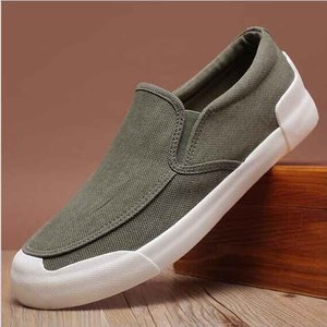 Zapatos Deportivos Clásicos y Sencillos <span class=keywords><strong>TM</strong></span> para Hombre, Zapatos de Lona Portátiles Sin Cordones - Product Image 3
