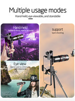 Meilleur Prix Objectif Zoom pour Téléphone Portable, Objectifs de Caméra Externes HD pour Téléphone Portable pour la Photographie de Concerts, l'Observation des Étoiles, la Randonnée