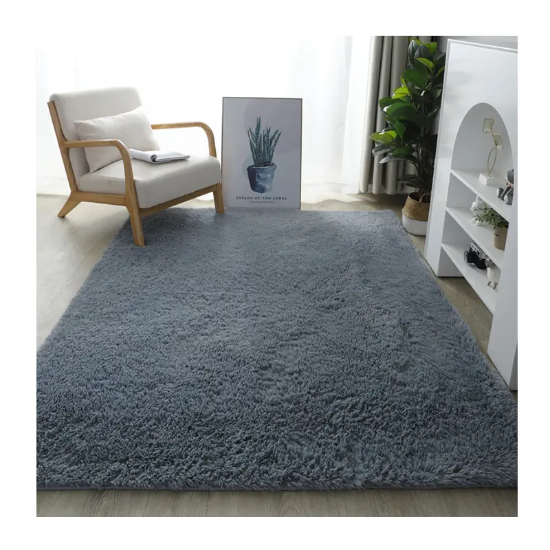 Sala de estar de alfombras esponjosasふわふわフロアカーペットベッドルームエリアラグふわふわラグぬいぐるみシャギーフェイクウサギファーカーペット