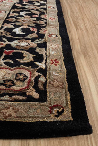 Tapis en laine au design traditionnel doux, tapis moelleux fait à la main pour la maison, le salon, la chambre à coucher, le bureau, antidérapant, facile à nettoyer, durable - Product Image 4