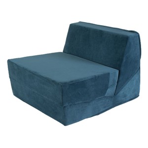 Sofá Cama Minimalista de Tela, Un Asiento, Respaldo Cuadrado, Sin Brazos, Mueble para Sala de Estar - Product Image 3