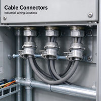 Connecteur de serrage de câble FMC AC MC en zinc moulé sous pression pour conduit flexible KO de 1/2 pouce, connecteur de selle à vis unique de 3/8 pouce