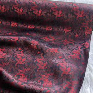 قماش جاكار الحريري العضوي الساحر التنين الصيني التقليدي الشهير 28m/m 114cm للملابس والسراويل والقمصان - Product Image 3