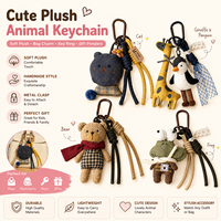 Porte-clés Poupée Fleur en Tissu Style Forêt Vintage, Mignon Pendentif 3D en Peluche pour Sac, Breloque de Sac à Dos Étudiant