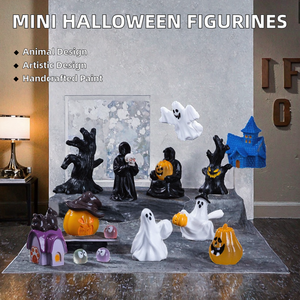 Miniature résine citrouille fantôme ornements mignon religieux fée Animal <span class=keywords><strong>pour</strong></span> Halloween décor bricolage artisanat <span class=keywords><strong>fête</strong></span> Villages bonsaï - Product Image 4