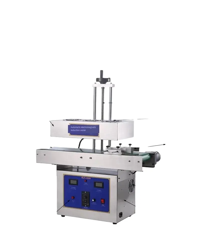 Автоматическая непрерывная Магнитная алюминиевая пленка Индукционная герметизирующая машина для герметизации индукционной фольги цена
