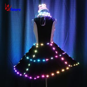 Gonna Corta LED Luminosa Stile Vintage Hepburn, Elegante a <span class=keywords><strong>Vita</strong></span> <span class=keywords><strong>Alta</strong></span>, Linea A, per Feste, Club, Spettacoli Teatrali, <span class=keywords><strong>Costume</strong></span> per Donne - Product Image 6