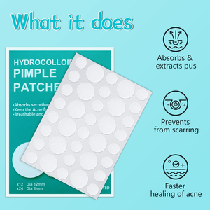 Patchs Hydrocolloïdes Transparents Personnalisés pour l'Acné – Qualité Supérieure - Product Image 2