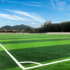 Gazon artificiel de football de 50 mm à haute résilience avec remplissage, conforme à la norme ISO9001, qualité gérée pour les stades - Product Image 2
