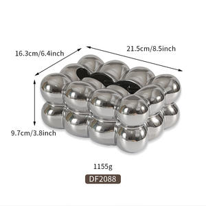 Caja de pañuelos de cerámica color leche, organizador de almacenamiento de escritorio de tipo rectangular para sala de estar, baño, diseño de alto valor - Product Image 3