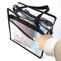 Sac fourre-tout transparent en PVC approuvé pour les stades, sac à main transparent avec sangle amovible pour concerts, événements sportifs, voyages et travail