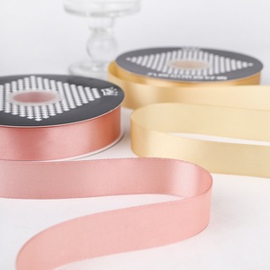 Premium Solid Satin <b>Ribbon</b> Soft Silky Fabric For Wedding Gift Wrapping And Floral Decor - Product Image 1