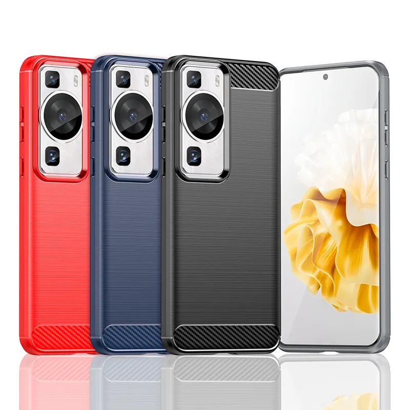 Carbon Fiber Shockproof Soft TPU Back Cover Phone Case For Huawei P10 Lite p60 pro Nova 10SE