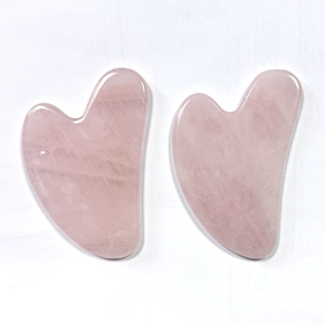Custom Logo Facial <b>Massage</b> Natural Rose Quartz Guasha for face - Product Image 2