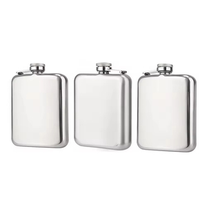 Meilleures ventes : Gourde carrée 301-400ml avec tige de connexion en acier inoxydable 304, gourde à whisky portable, bouteille de vin pour l'extérieur - Product Image 4