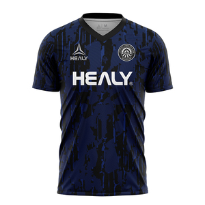 Kaos Sepak Bola Retro Oversize Klasik HEALY Custom untuk Pria, Jersey Sepak Bola Vintage dengan Kerah Polo V-Neck - Product Image 6