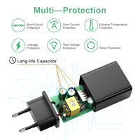 Chargeur de voyage mural USB 5V 500mA 1A 1.5A 2A certifié CE GS CB EU Plug