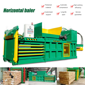 Presse hydraulique automatique à balles presse horizontale <span class=keywords><strong>bouteille</strong></span> en carton PET vieux vêtements machine de recyclage presses horizontales - Product Image 3