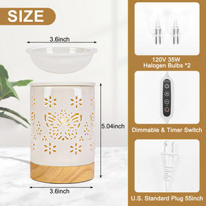 Calentador de fusión de <span class=keywords><strong>cera</strong></span> eléctrico de cerámica 2 en 1, quemador de <span class=keywords><strong>cera</strong></span> de vela, fundidor de cubo <span class=keywords><strong>para</strong></span> decoración de <span class=keywords><strong>dormir</strong></span> en casa - Product Image 5