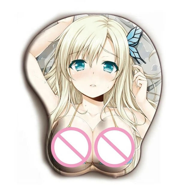Personalize Your Own Design Custom Photo 3D Breast Silicone Mousepad with Wrist Rest Stock Available