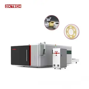 Dxtech 6kw 10kw 12kw High Power Fiber Laser Cutting Machine With Rotary And Exchange Platform