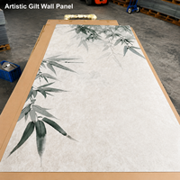 Panneau en résine translucide effet craquelé avec feuilles acryliques PETG effet bambou pour cloisons et murs de fond