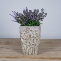 Lianda moderne minimaliste Cactus succulentes carré gris à la main ciment jardin planteur Pot de fleur décor à la maison