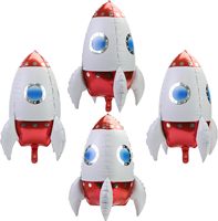 Balon Foil Tema Luar Angkasa Roket Astronot Bulan Bintang untuk Anak-anak Dekorasi Pesta Ulang Tahun Anak Laki-laki Galaksi Luar Angkasa Globos