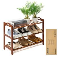 Organisateur de chaussures multi-niveaux réglable en bois, moderne et minimaliste, gain de place, pour appartement, salon, hôtel, à poser au sol