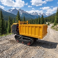Mini-dumper chenillé direct usine, transporteur à chenilles en caoutchouc pour l'agriculture, la construction et l'aménagement paysager