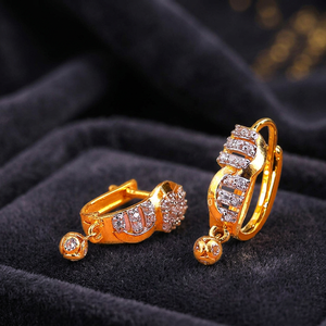 Modernos Pendientes de Aro con Clip de Oro de 18K para Mujer, Joyería de Moda con Diamantes de Estilo Étnico - Product Image 2