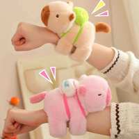 Usine En Gros Mignon Doux Animal Slap Bracelet Capybara En Peluche Animal Main Clap Snap Wrap Capybara En Peluche Snap Ring
