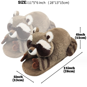 Zapatillas de algodón de <span class=keywords><strong>Panda</strong></span> Rojo mapache, cómodas Zapatillas de casa, zapatos de felpa bonitos para niña - Product Image 6