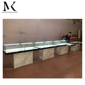 Lishi Custom Retail Shop Luxury Showcase Jewellery Commercial Furniture Showcases Jewelry Display Case Glass Cabinet